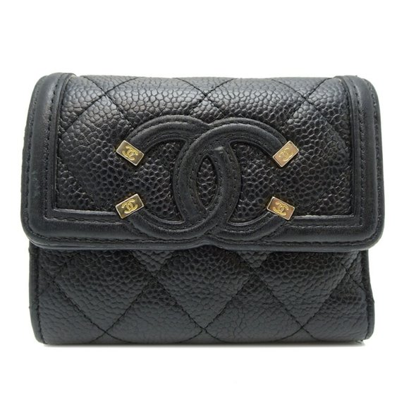 CHANEL Black Caviar Leather Wallet - Picture 1 of 10